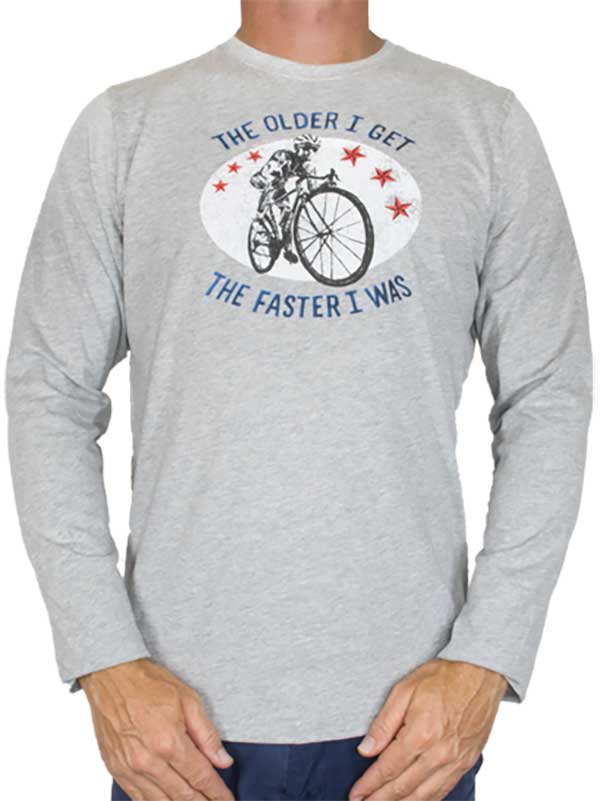 The Faster I Was Men's Long Sleeve Tshirt - Cycology Clothing UK