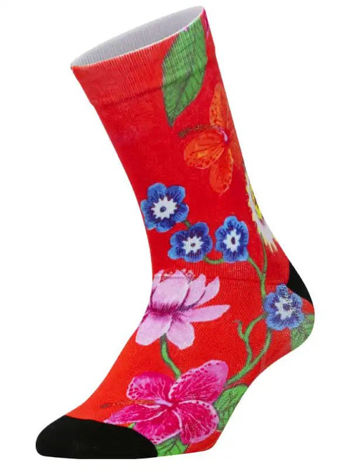 Red cycling outlet socks