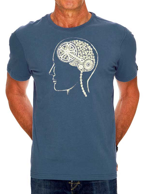Bike Brain Denim Mens Cycling T shirt | Cycology UK – Cycology Clothing UK