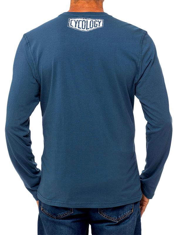Bike Brain (Denim) Long Sleeve T Shirt - Cycology Clothing UK