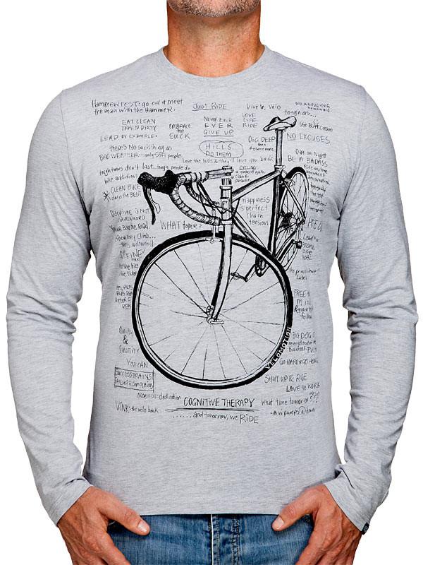 Cognitive Therapy (Grey) Long Sleeve T Shirt - Cycology Clothing UK