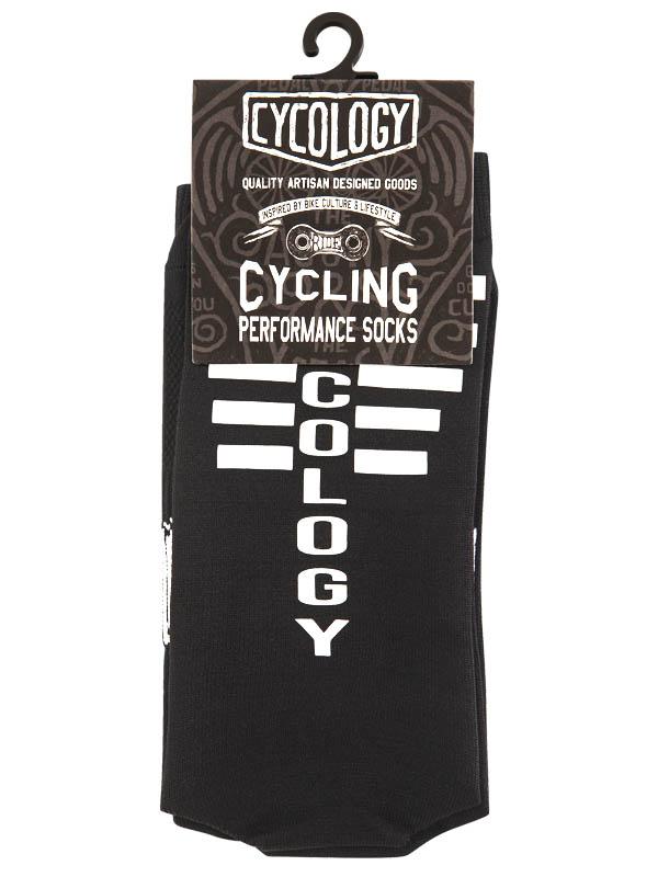 Cycology Black Reflective Logo Cycling Socks - Cycology Clothing UK