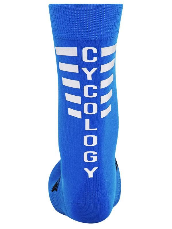 Cycology Blue Reflective Logo Cycling Socks - Cycology Clothing UK
