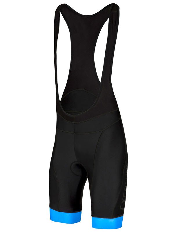 Cycology Men's Logo (Black/Blue) Bib Shorts - Cycology Clothing UK