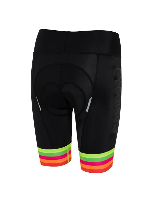 Cycology Women's (Black/Multi) Cycling Shorts - Cycology Clothing UK