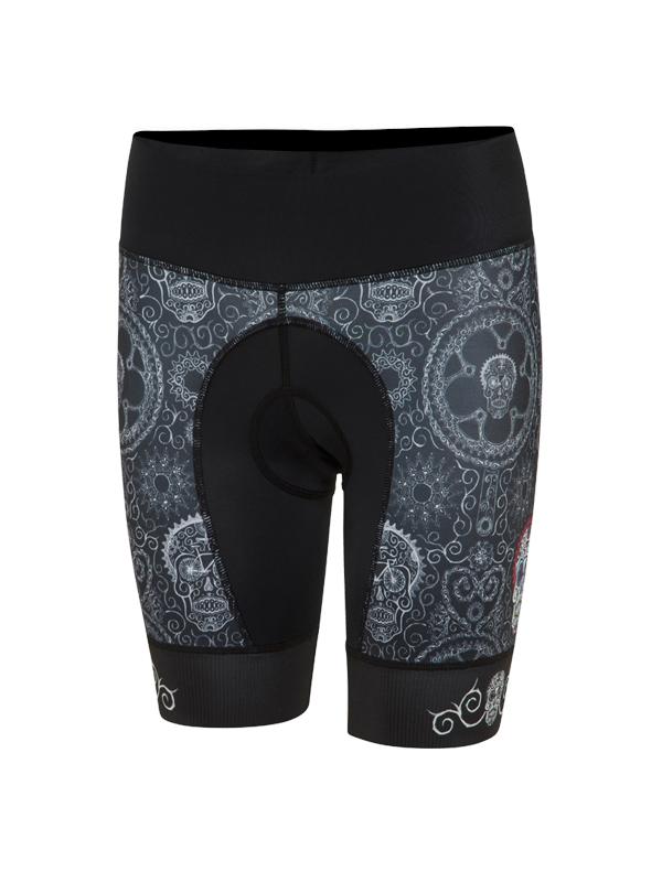 Day of the Living (Black) Women's Cycling Shorts - Cycology Clothing UK