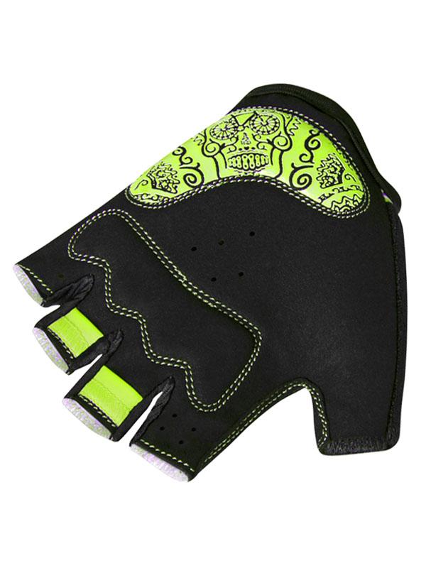 Day of the Living (Lime) Cycling Gloves - Cycology Clothing UK