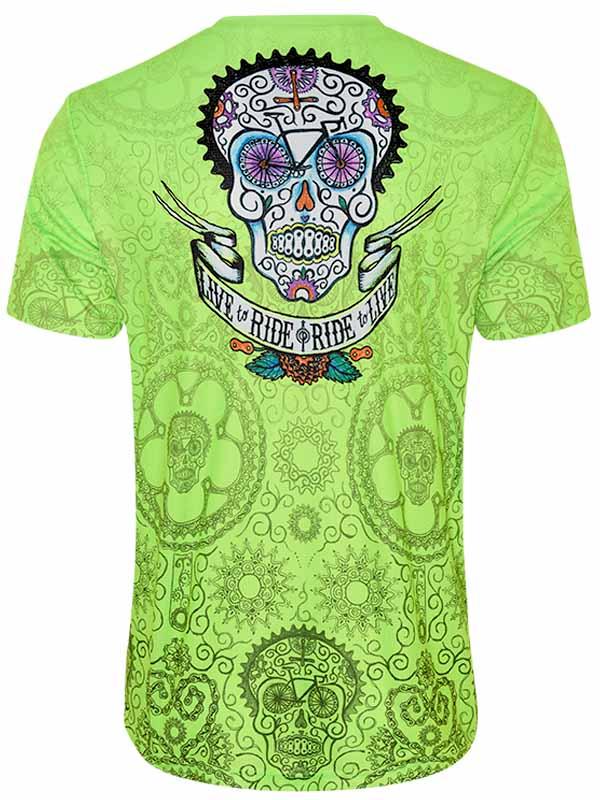 Day of the Living (Lime) Men's Technical T-Shirt - Cycology Clothing UK