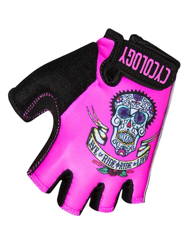 Day of the Living (Pink) Cycling Gloves - Cycology Clothing UK