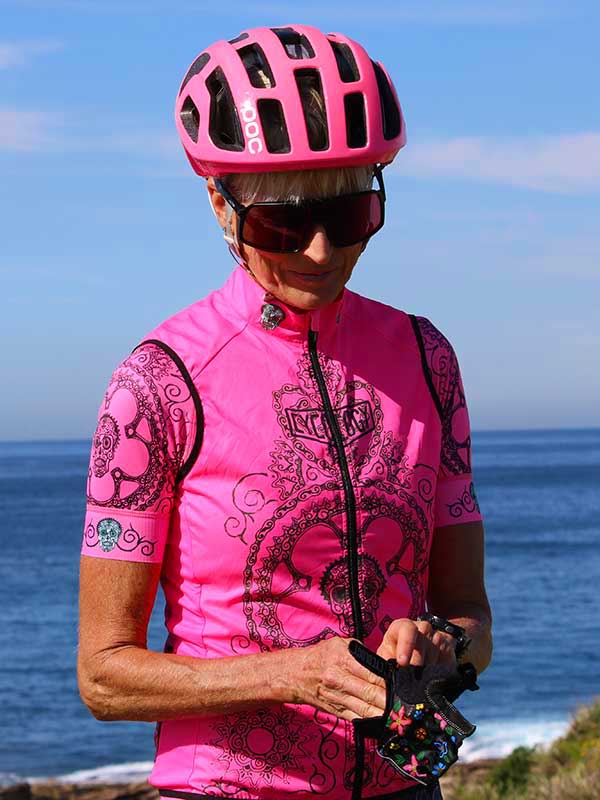 Day of the Living Pink Women's Lightweight Gilet - Cycology Clothing UK