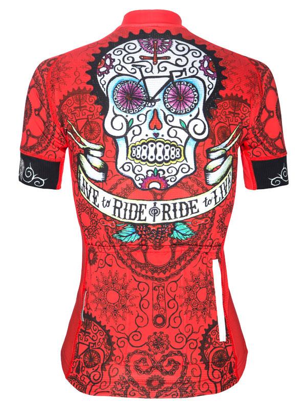 Day of the Living Women's Jersey (Red) - Cycology Clothing UK