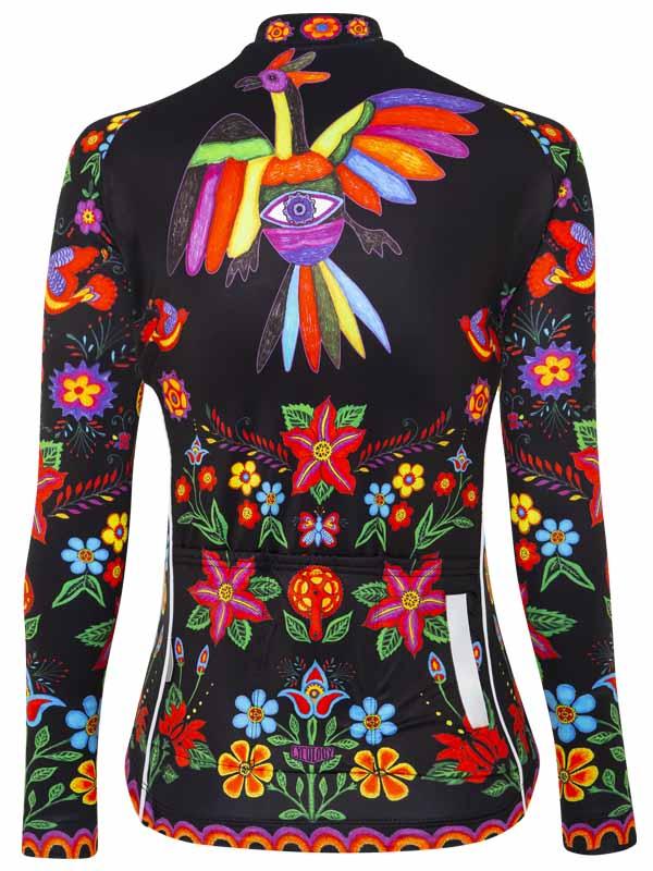 Frida (Black) Women's Long Sleeve Jersey - Cycology Clothing UK
