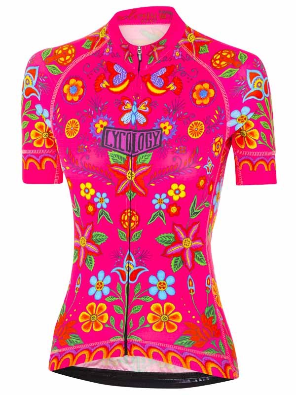 Frida (Pink) Women's Cycling Jersey - Cycology Clothing UK