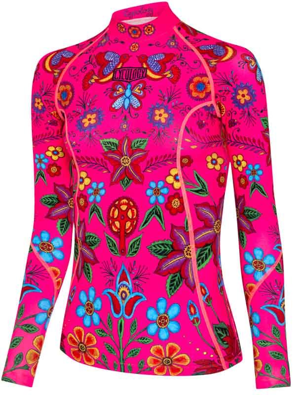 Frida (Pink) Women's Long Sleeve Base Layer - Cycology Clothing UK