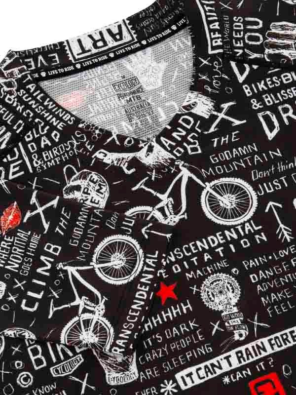 Graffiti Long Sleeve MTB Jersey - Cycology Clothing UK