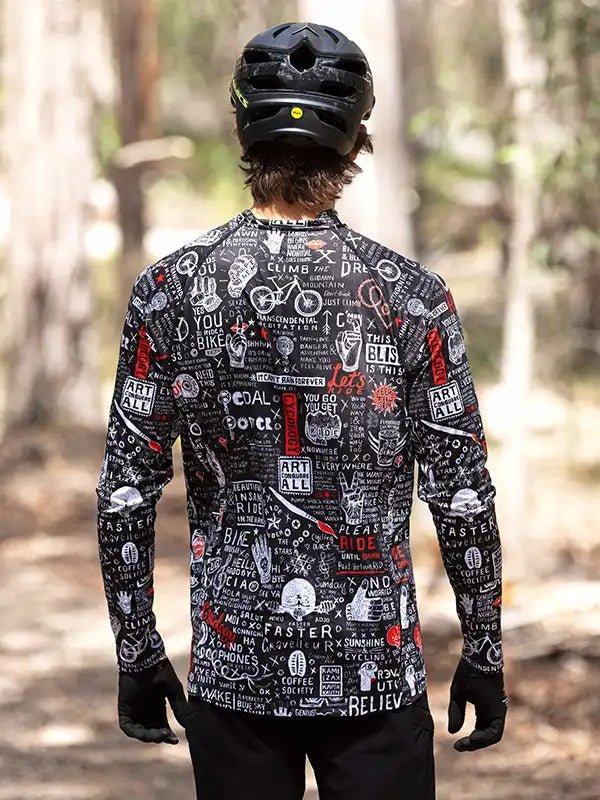 Graffiti Long Sleeve MTB Jersey - Cycology Clothing UK