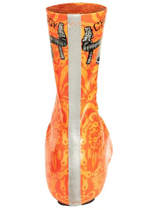 Life Behind Bars Orange Cycling Shoe Covers Cycology UK Cycology Clothing UK