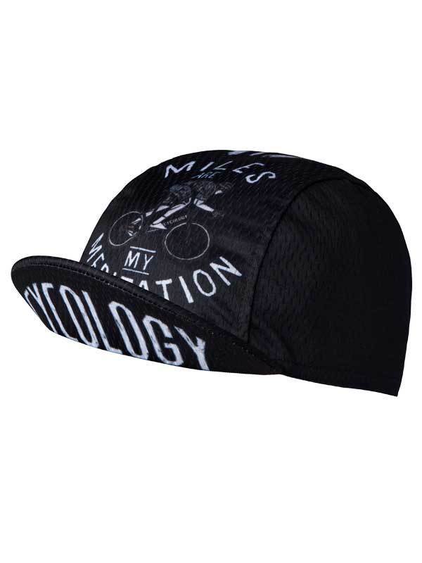 Miles are my Meditation Black Cycling Cap - Cycology Clothing UK