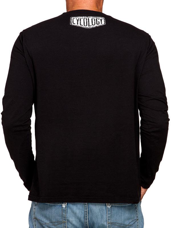 One Track Mind (Black) Long Sleeve T Shirt - Cycology Clothing UK
