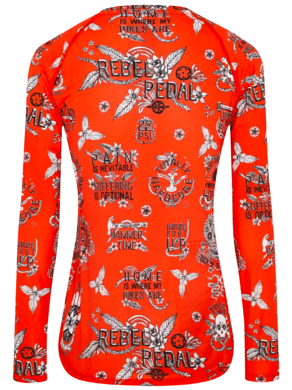 Rebel Pedal Women's Long Sleeve MTB Jersey - Cycology Clothing UK