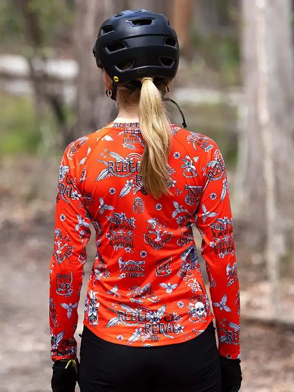 Rebel Pedal Women's Long Sleeve MTB Jersey - Cycology Clothing UK