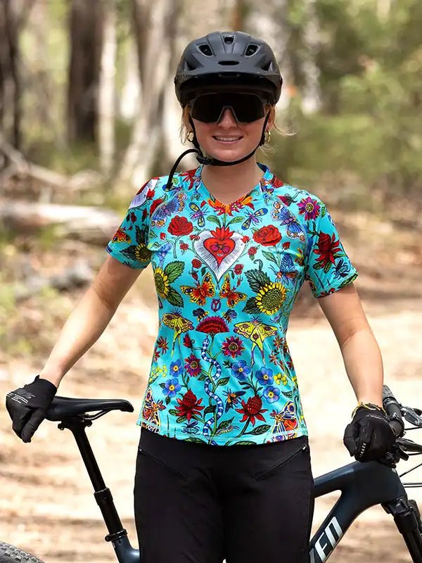 River Road Women's MTB Jersey Aqua - Cycology Clothing UK