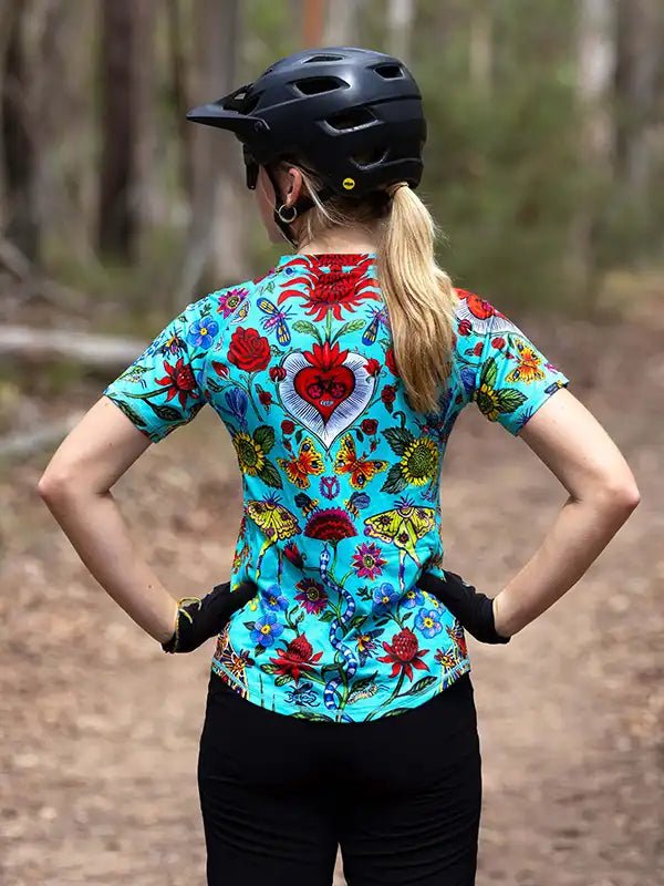 River Road Women's MTB Jersey Aqua - Cycology Clothing UK