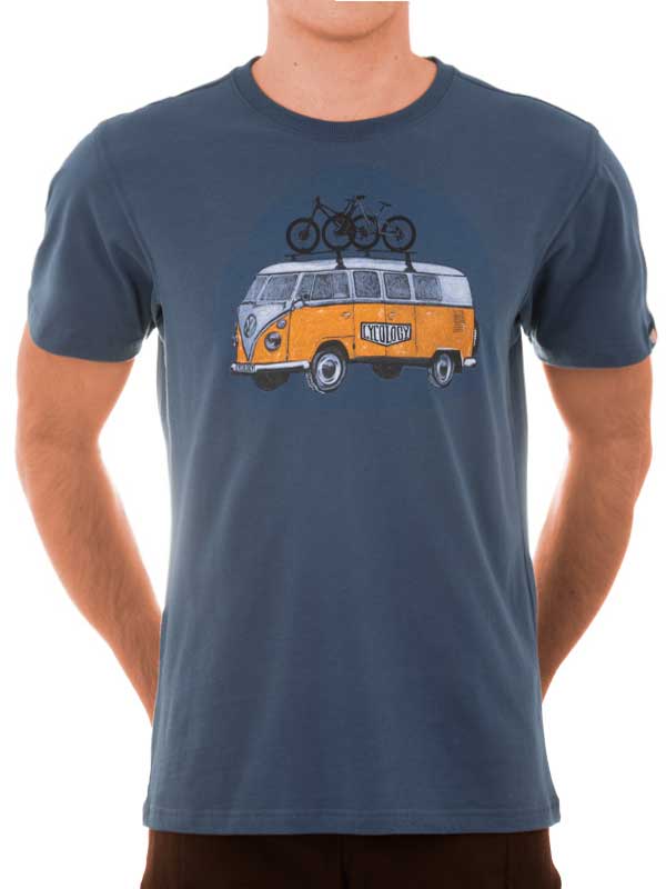 Road Trip MTB (Denim) Men's T Shirt - Cycology Clothing UK