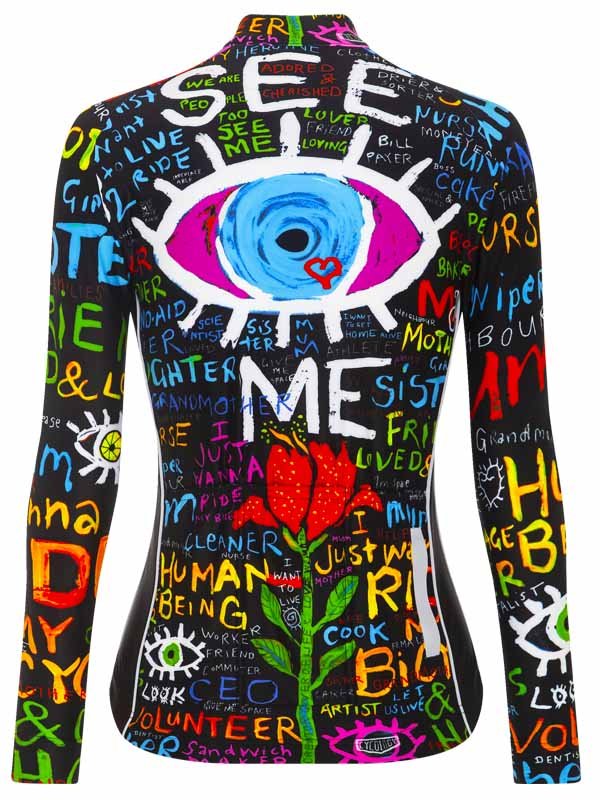 See Me (Black) Women's Long Sleeve Jersey - Cycology Clothing UK