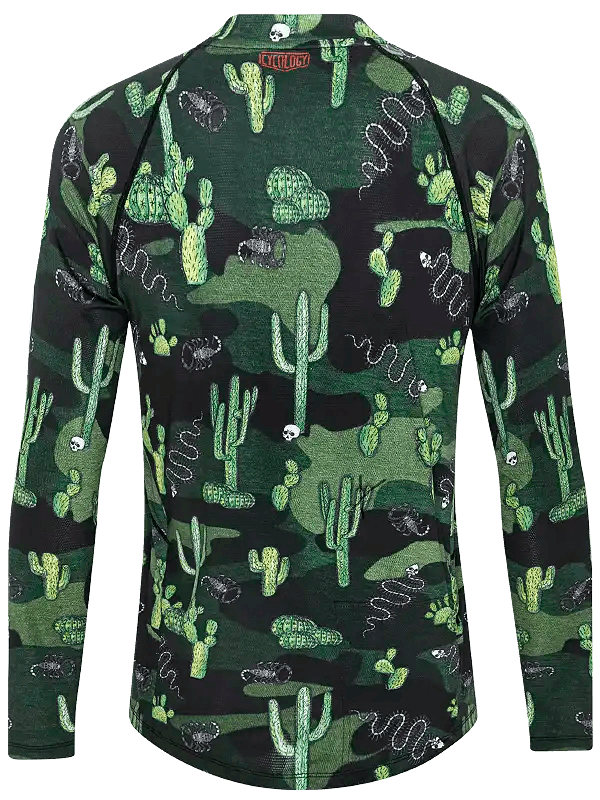 Totally Cactus Long Sleeve MTB Jersey - Cycology Clothing UK