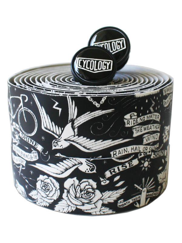 Velo Tattoo (Black) Handlebar Tape - Cycology Clothing UK