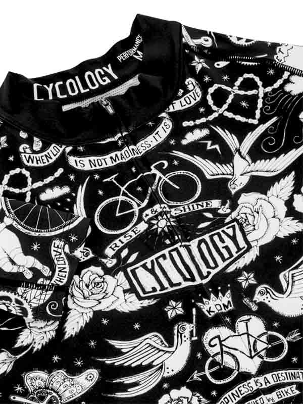 Velo Tattoo Lightweight Long Sleeve Summer Jersey - Cycology Clothing UK