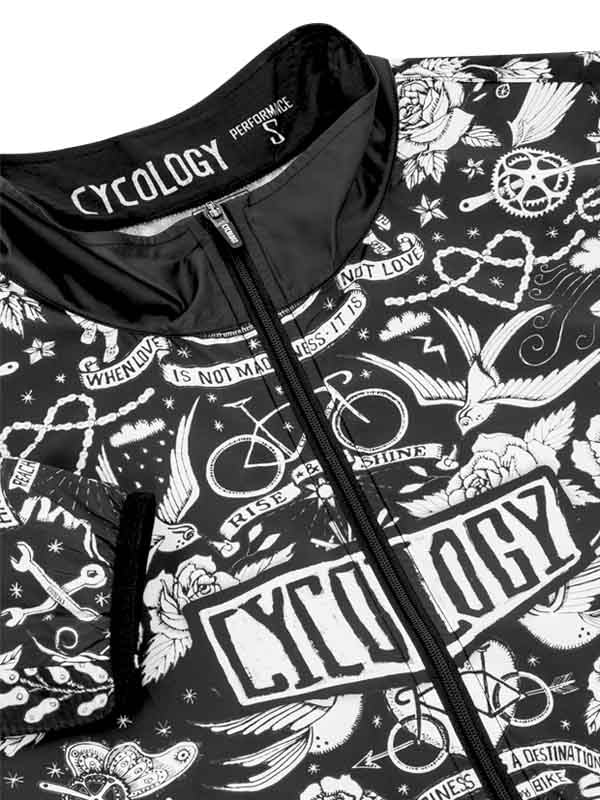 Velo Tattoo Lightweight Windproof Cycling Jacket - Cycology Clothing UK
