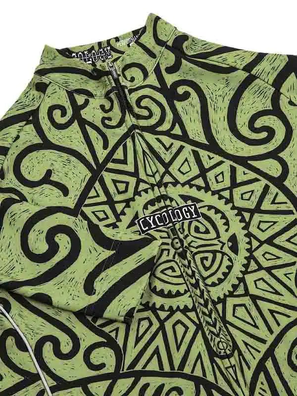 Zanzibar Green Men's Long Sleeve Jersey - Cycology Clothing UK